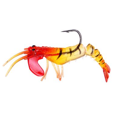 China Factory Direct Sales Lead Head Shrimp Silicon Luminous Soft Soft Bait Artificial Silicone Bait Wobbler Sinking Soft Lure YE-18 for sale