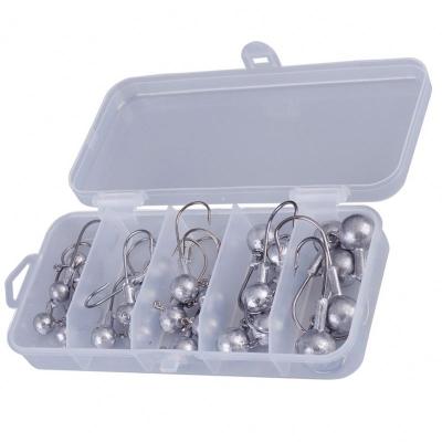 China Wholesale Saltwater Fishing Tackle Build Slow Type Barbed Jig Ball Lead Hook Ball Hook for sale