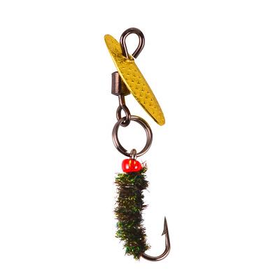 China TEUCER Factory Direct Sales Single Bait Hook Surface Water Feather Mosquito Hook Fly Insect Lure Fly Fishing Artificial Lure for sale