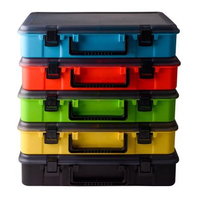 China TEUCER PP Double-Layer XTX02 Portable Tool Box Fishing Lure Accessories Plastic Storage Box 39*27*8cm for sale