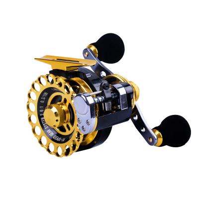 China LEFT HAND All Metal Alloy EVA Handle Ice Flying Raft Fishing Line Automatic Arranging Fishing Reel Cable Raft Fishing Reel for sale