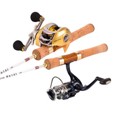 China Factory Direct Sales 4 Section Wholesale Cork Handle Glass Rod Spinning Fishing Rod Ultra Light And Flexible Fiberglass for sale