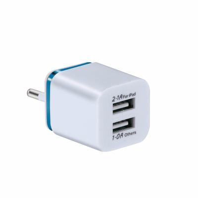 China For Mobile Phone Charger Hot Seller 2Usb Travel Wall Charger Cable Fast Charging Chargers For Electric Product Charging for sale