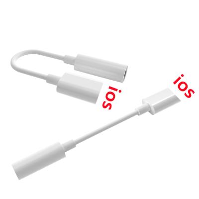 China Hot Selling Mobile Phone Amazon Short USB Cable 3.5 Mm Earphone Jack Adapter For 3.5 USB Cable Earphone For Translation for sale