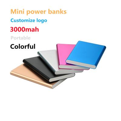 China For Mobile Phone Charging High Quality Hot Selling Amazon Power Banks 3000mah Mini Size Colorful Customize Logo For Mobile Phone Charging for sale