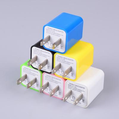 China Mobile Phone Cell Phone Charger USA Plug USB Wall Charger Travel Adapter For iPhone For Samsung Block Charger for sale