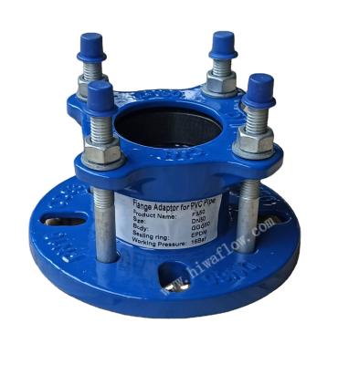 China Ductile Iron Flanged Adapter For PVC Pipe Round for sale