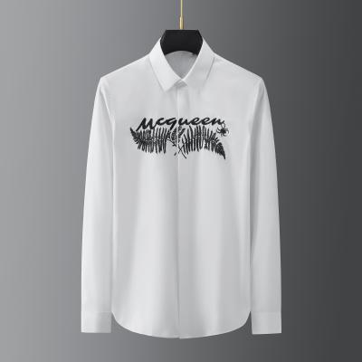 China Anti-pilling Factory Supplies Custom Embroidered Casual Men's Long Sleeve Shirts for sale