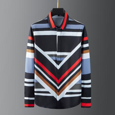 China Anti-pilling 100% polyester symmetrical geometric digital printed shirt for men for sale