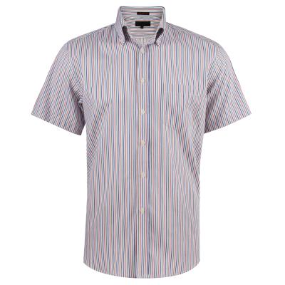 China Wholesale Anti-Wrinkle Mens Casual Shirts Short Sleeve Stripe for sale