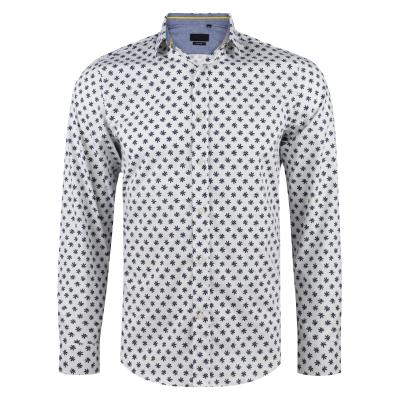 China New Casual Style Anti-Wrinkle Fashionable Cotton Long Sleeve Floral Shirts For Men Printed for sale