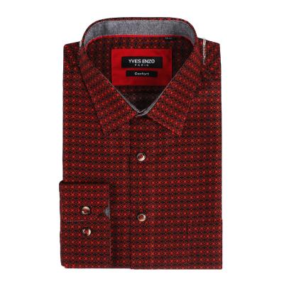 China Anti-wrinkle quality assurance printing colorful mens collard button up shirt manufacturers for sale