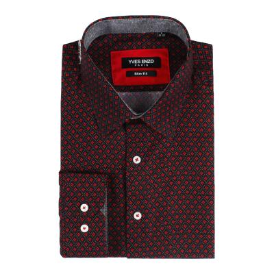 China professional custom ufacture long sleeve Anti-wrinkle man casual plain printed black shirt for men for sale