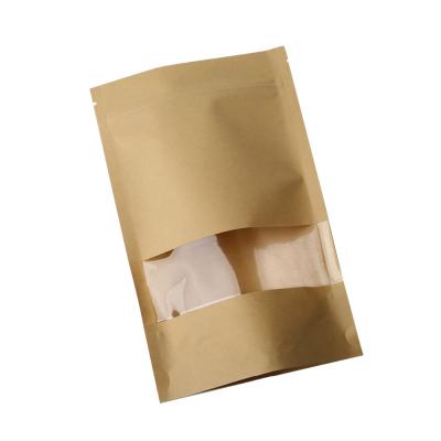 China Recyclable Kraft Paper Bag Paper Ziplock Packaging Bags Kraft Paper Bag With Your Own Logo Coffee Custom Packaging for sale