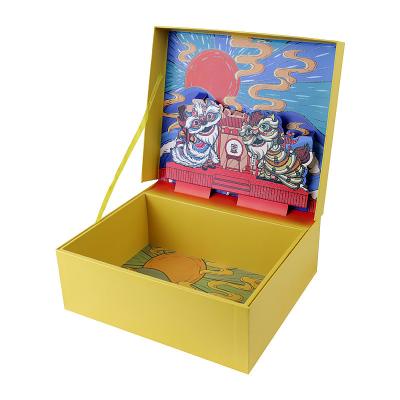 China New Materials Exquisite Clamshell Recycled Gift Box Birthday Gift Box Valentine's Day Three-Dimensional Gift Box for sale