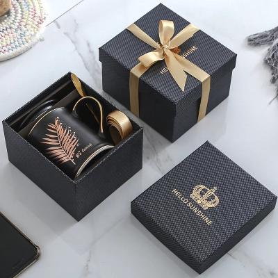 China New Recycled Materials Wholesale Custom Printed Eco Friendly Recycled Boxes Cardboard Paper Coffee Cup Gift Box for sale