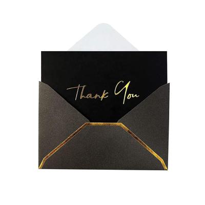 China Wholesale Custom Black Luxury Recyled Small Business Thank You Card for sale