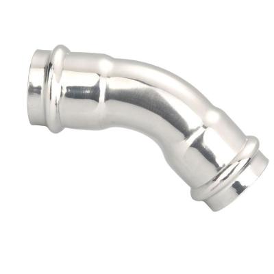 China Stainless Steel Sanitary Pipe Fittings Elbow For Food Grade Round for sale