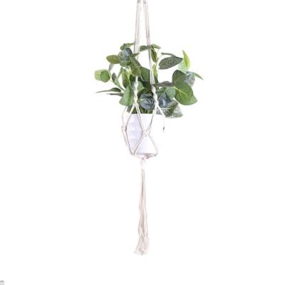 China CLASSIC Hot Selling Horticultural Creative Flowerpot Basket Cotton Hemp Rope Hand - Woven Flower Basin Macrame Plant Hangers for sale