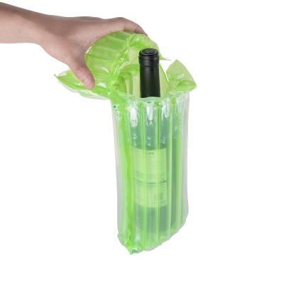 China Recyclable PA PE Protective Inflatable Packaging Bags 30% Recycled Material Air Column Bag For Wine Bottle for sale