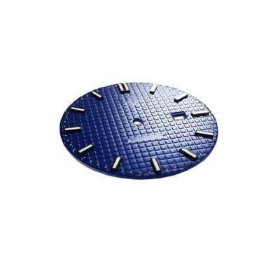 China SKS007 Custom Brass NH35 28.5mm Your Own Size Waffles Dial Super Bright Face With Real Index for sale