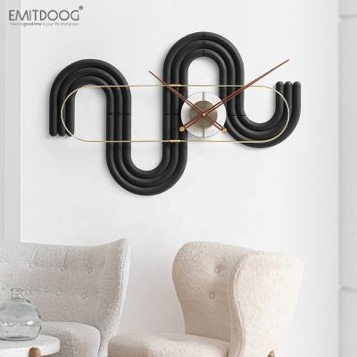 China Creative Europe EMITDOOG Design Minimalism Decor Wall Art Nordic Modern Style Room Wall Clock Industrial Home Decorative Metal for sale