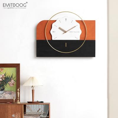 China Modern Minimalist Metal Wall Art Europe 2021 Wall Clock Art Home Design Luxury Elegant Home Decorative Modern Geometric Wall Clock for sale