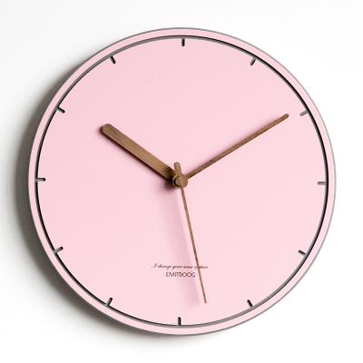 China Beautiful Style Antique Pink Home Decor Modern Kids Wall Clocks Love Silent Designs Quartz For Bedroom for sale