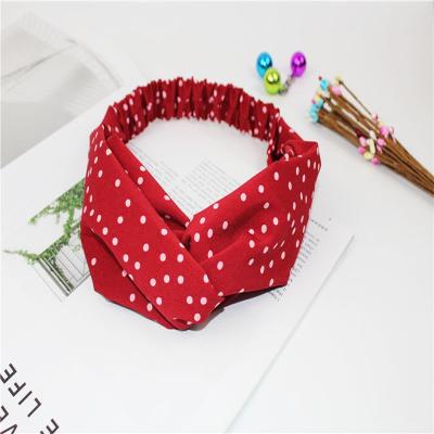 China Hot Sale 2022 Designer Headbands New Fashion Point Wave Hair Bands Cross Main Circle Make Up Hair Band Yoga Trendy Headbands for sale