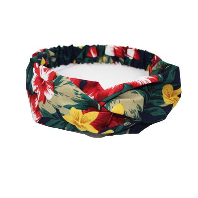 China Fashion Yiwu factory direct selling style pastoral flower printed elastic hair band scrunchy hair band twist headbands for sale