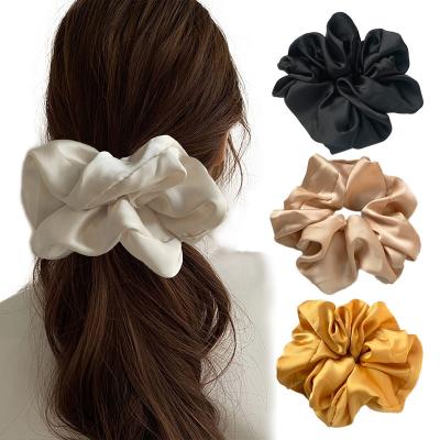 China Fashion Big Large 18cm Custom Silk Headband Silk Scrunchine Headbands For Women for sale