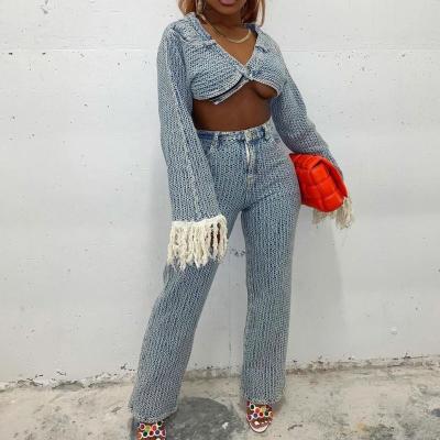 China Breathable New Fashion Streetwear Assortment Sets 2 Two Piece Outfits Pants Set Fall 2021 Women Clothes Women Two Piece Sets for sale