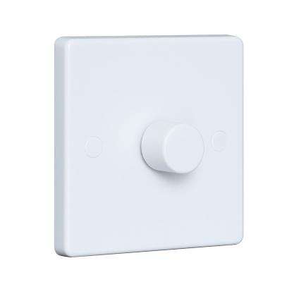 China Indoor Rotary Dimmer Switch 200watt Home Use Trailing Edge Dimmer Switch UK Standard Light White for sale