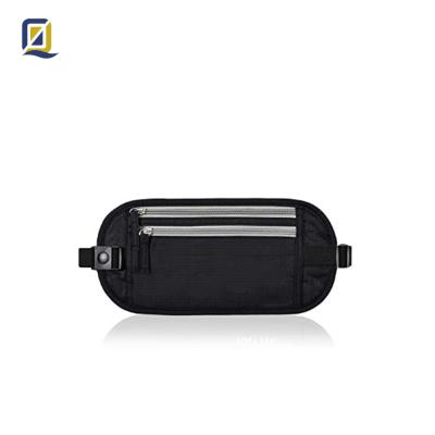 China Classic Leisure Travel Money Belt with RFID Transmissions, Safe and Hidden Travel Wallet (Black) for sale