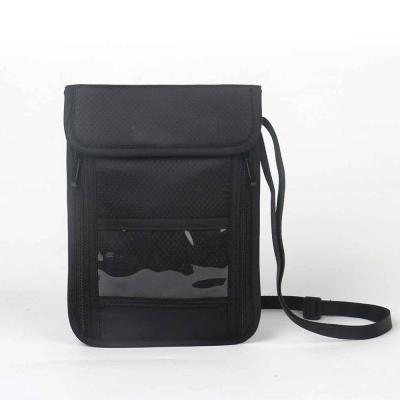 China Classic Leisure Women Men RFID Blocking Shoulder Body Bag Wallet Money Pocket Purse Neck Passport Cross Holder for sale