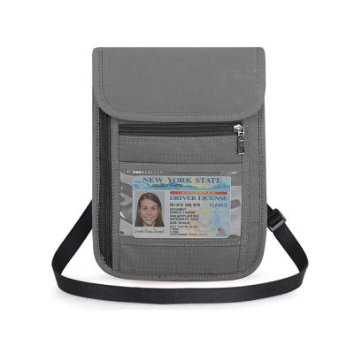 China Classic Leisure Neck Pouch With Waterproof RFID Protection Passenger Chest Pocket For Men And Women Shoulder Bag for sale