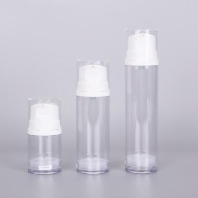 China 15ml 30ml 40ml 50ml Cosmetic Airless Lotion Pump Bottle Cream Airless Bottle With Spray Cap for sale