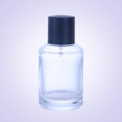 China 75Ml Refillable Bottles Cylinder Matte Simple Transparent Perfume Bottle 75Ml Empty Refillable Glass for sale