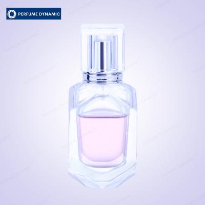 China 50ml Refillable Bottles Square Perfume Bottle Home Crystal Custom Unique Cap Acrylic Glass Empty Car for sale