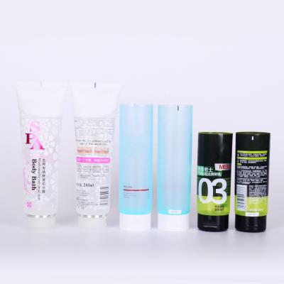 China New Design 120ml 150ml 200ml 250ml 8Oz Squeeze Cosmetic Makeup Empty Clear Plastic Packaging Soft Tube With Flip Cap For Bath Salt for sale