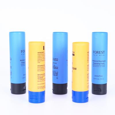 China 35ml 50ml 75ml 100ml 8Oz Matte Pink Frosted Squeeze Eye Cream Silk Screen Printing Cosmetic Yellow Silver Tube with Flip Cap for sale