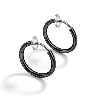 China 2020 CLASSIC Stainless Steel Hoop Earring Men Women Hoop Earring Korean Style Hoop Earring Women for sale