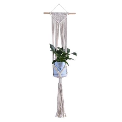 China Cotton Rope With Water Flower Pot Net Bag Hanging Rope Flower Pot Basket Hanging Plant Flower Pot Automatic Suction Woven Handmade Net Bag for sale