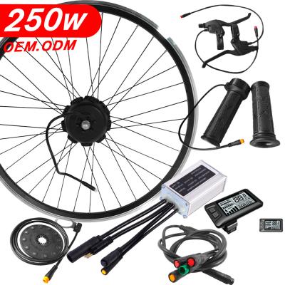 China best selling 250w 36v 48v rear hub motor wheel rims e-bike conversion electric bicycle bicycle kit 24