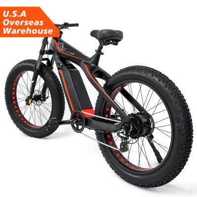 China Carbon fiber 750W 1000w 48v 13AH carbon 1000 watt electric bikes 26 inch fat carbon fiber electric mountain bike for sale