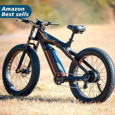 China Fast delivery carbon fiber best oversea warehouses 750w 1000w 48v travel electric fat mountain bike for sale