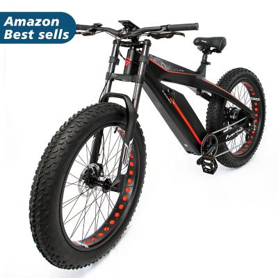 China Best Carbon Fiber 1000w 48v 26inch 45km Power Lithium Battery Full Suspension E-Bike Fat Tire Mountain Electric Bicycle Bike for sale