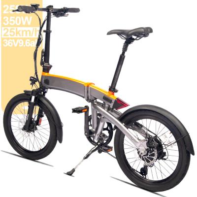 China Alloy Ode OEM 350w aluminum model new with rear rack cheap folding electric bike for sale