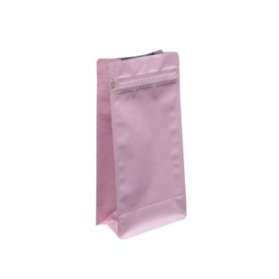 China Wholesale Reusable Coffee Bean Foil Inside Bag Tea Snacks Flat Bottom Bag With Valve for sale