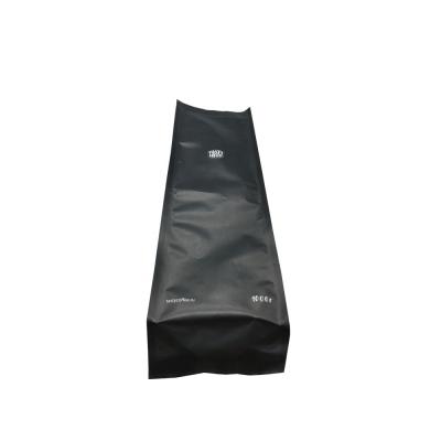 China Side Gusset Bag Laminated Coffee Bag Black Material Matte Side Gusset Plastic Packaging Pockets for sale